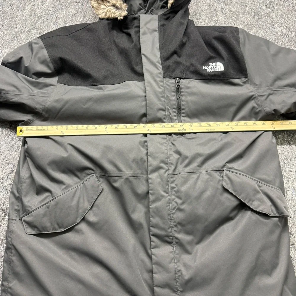 The North Face McMurdo Parka III Grey Black Down Winter Coat Hooded Mens XXL